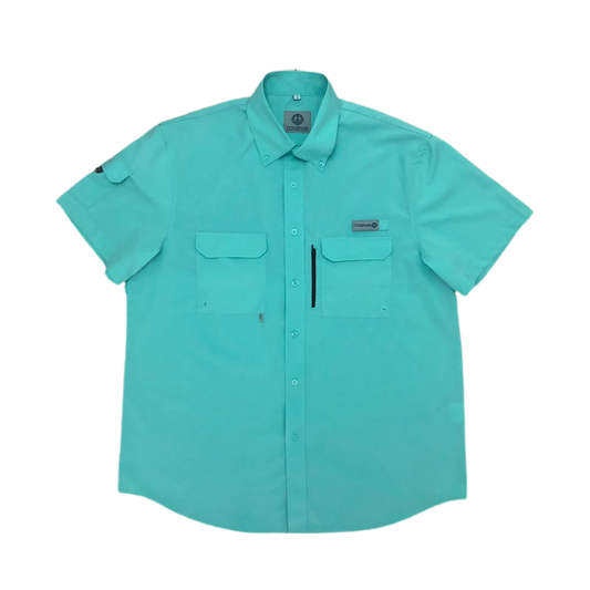 Turquoise- Men's Short Sleeve Shirt